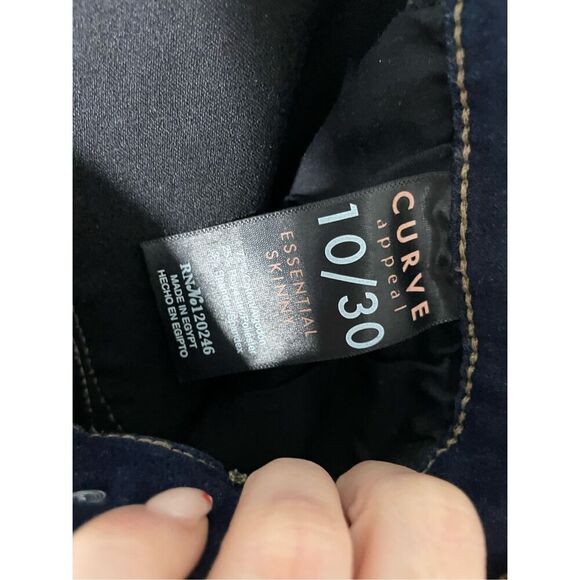 Curvy Appeal Sz 10 Essential Skinny Dark Wash Jeans - Picture 3 of 6